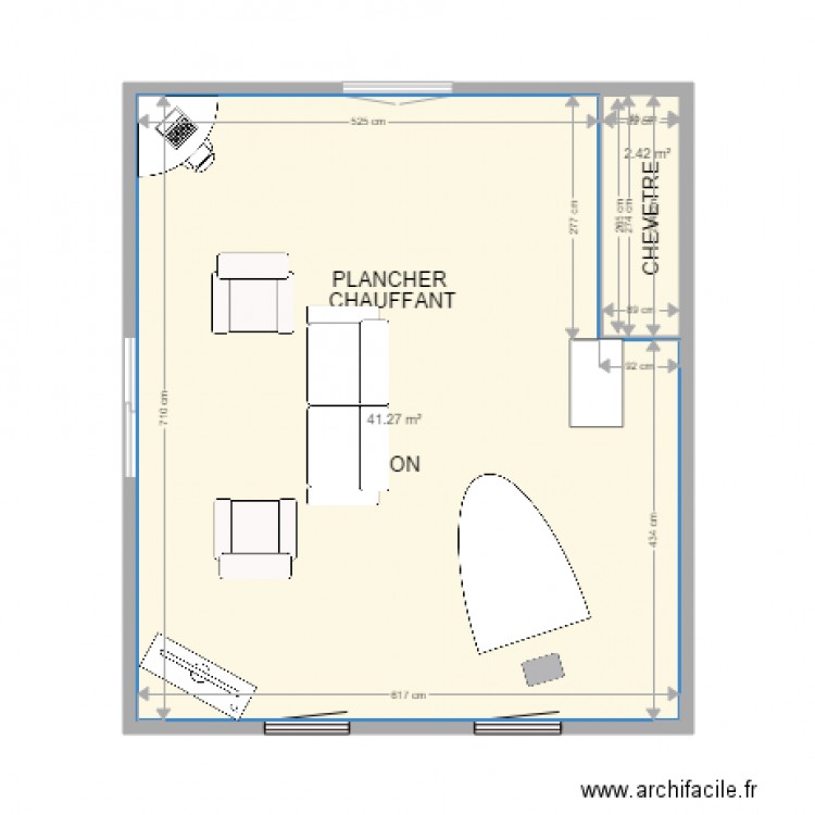  ETAGE 2 AVEC COTATIONS . Plan de 0 pièce et 0 m2