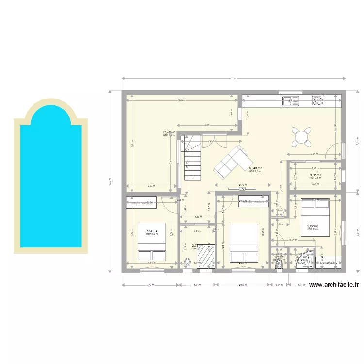 Plan Maison DUTEAU. Plan de 