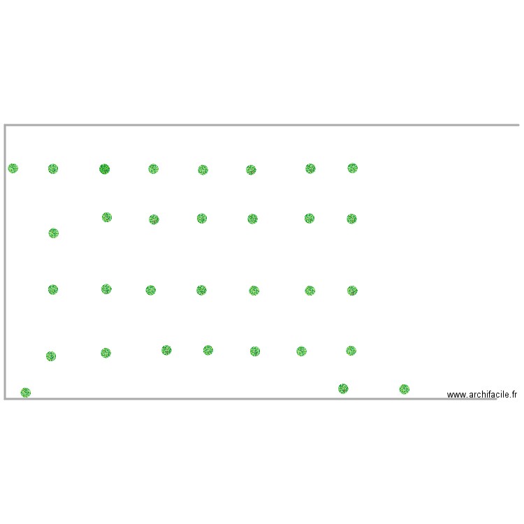 Plan du verger avedc arbres fruitiers. Plan de 0 pièce et 0 m2