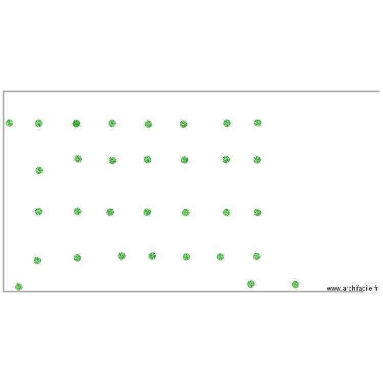 Plan du verger avedc arbres fruitiers. Plan de 0 pièce et 0 m2