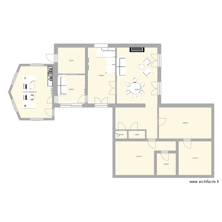 Marcy New aout 2023 bis. Plan de 11 pièces et 158 m2