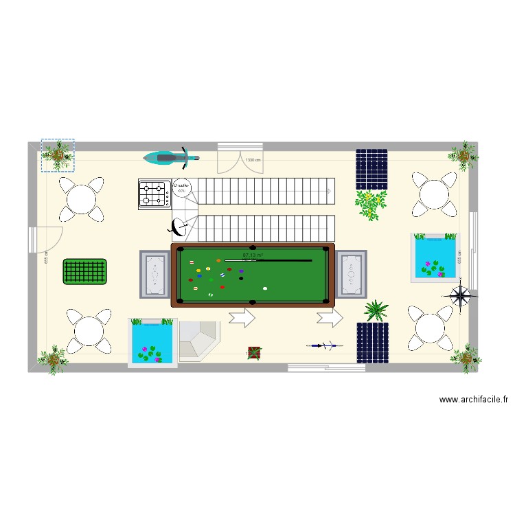 ESSAI. Plan de 1 pièce et 87 m2