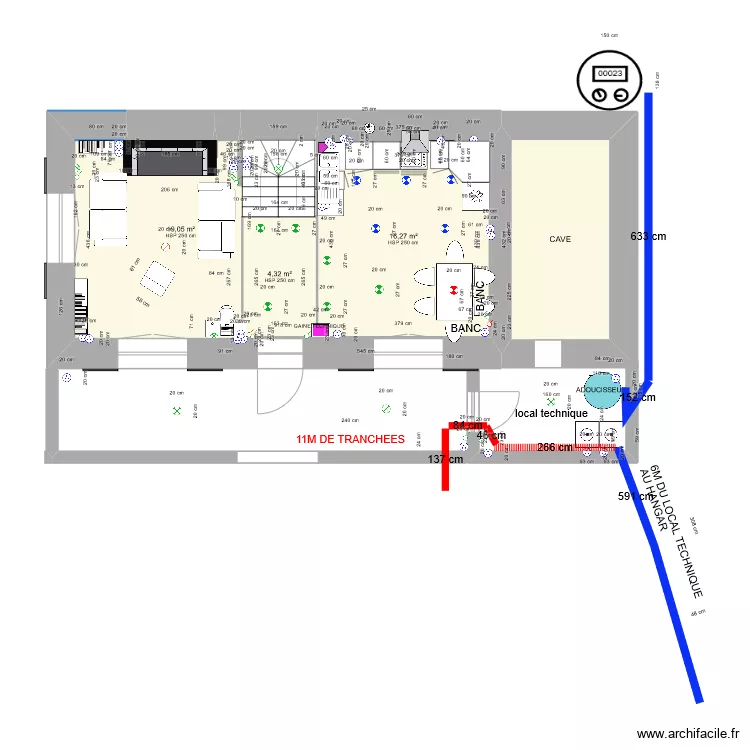 MAISON RDC PLAN ELEC. Plan de 