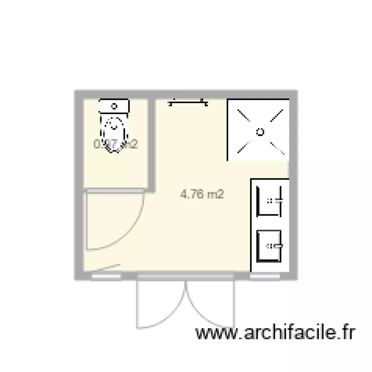 CHALET SANITAIRE. Plan de 