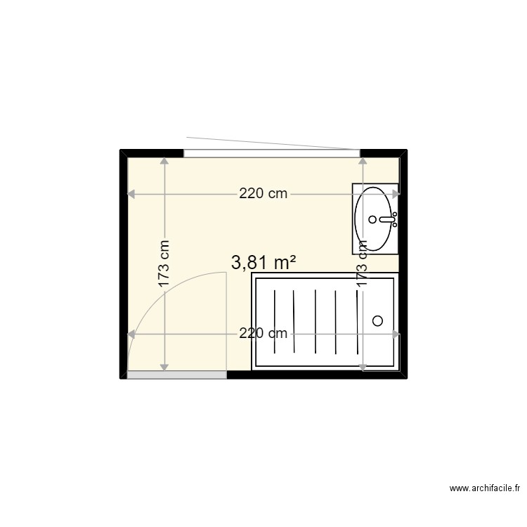 TORNIOR PAULE . Plan de 1 pièce et 4 m2