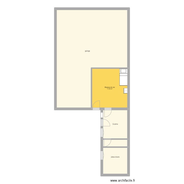 moragny. Plan de 4 pièces et 108 m2