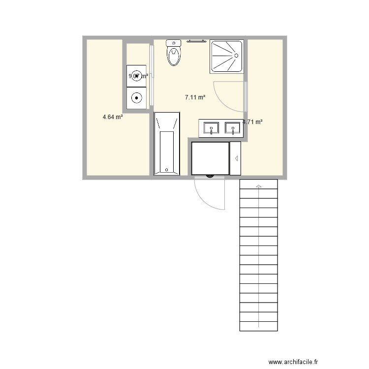 SDB V1. Plan de 0 pièce et 0 m2