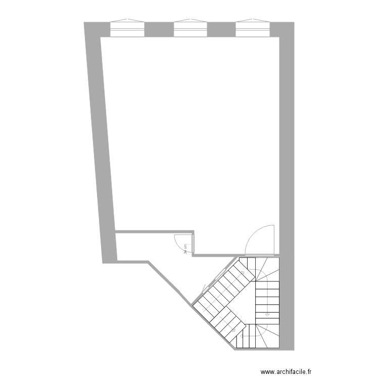 audouze etage 1. Plan de 0 pièce et 0 m2