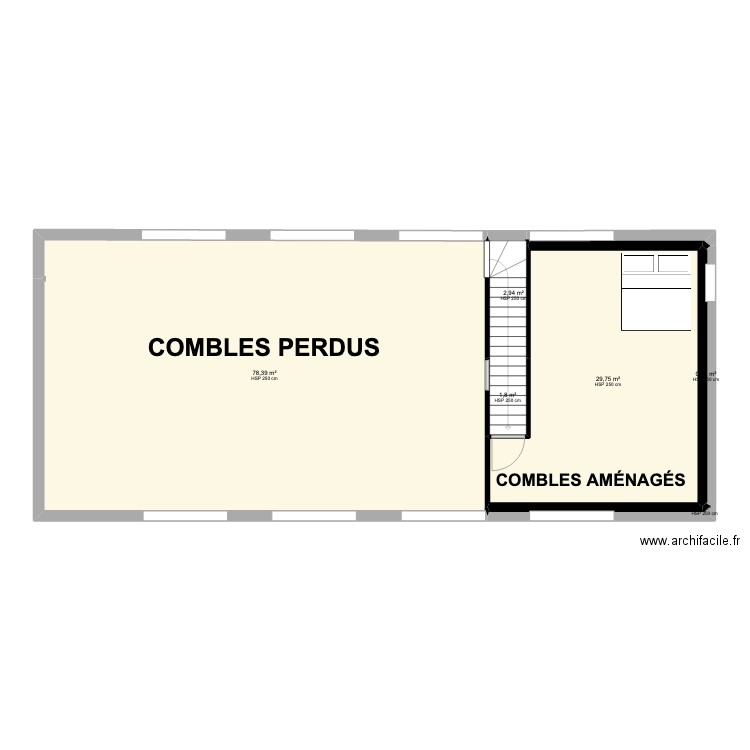 MOUZEIL 4 comble. Plan de 0 pièce et 0 m2