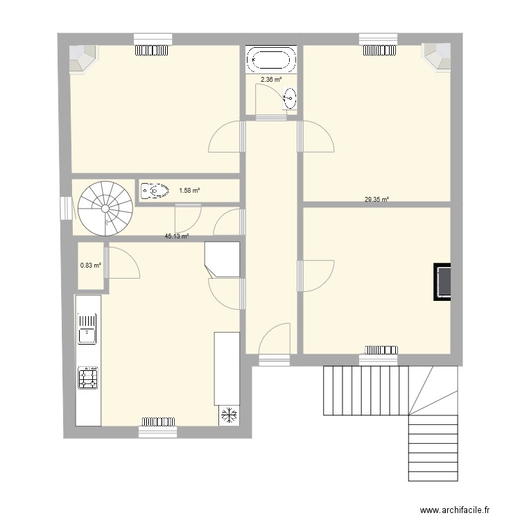 Etage. Plan de 0 pièce et 0 m2