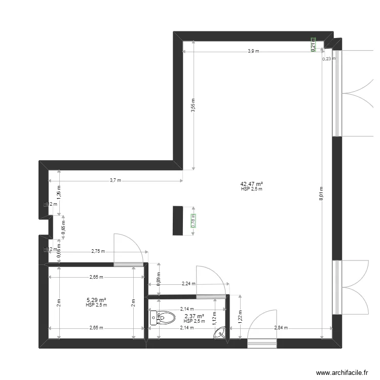 PLAN ETAT EXISTANT "RAFIK ROOM" (Hayait). Plan de PLAN ETAT EXISTANT "RAFIK ROOM" (Hayait). Plan de