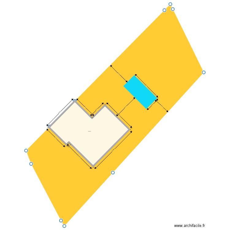 COMPARON . Plan de 1 pièce et 156 m2