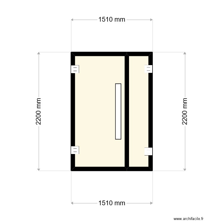 Repere F3. Plan de 2 pièces et 3 m2