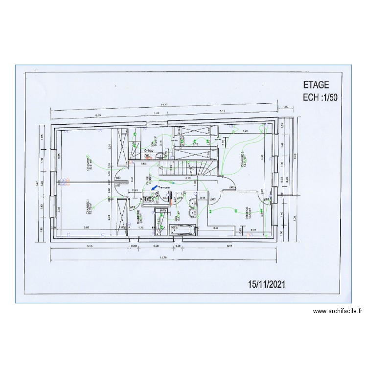 Servy etage. Plan de 0 pièce et 0 m2