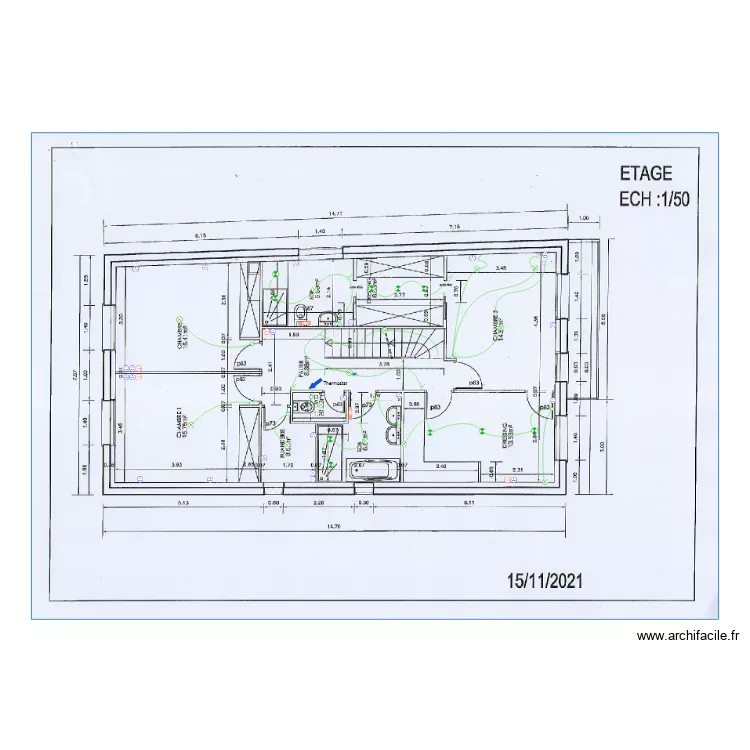 Servy etage. Plan de Servy etage. Plan de