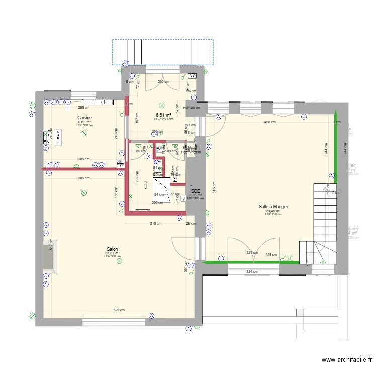 Olivet Projet 5 - Plomberie + Electricité. Plan de 16 pièces et 143 m2