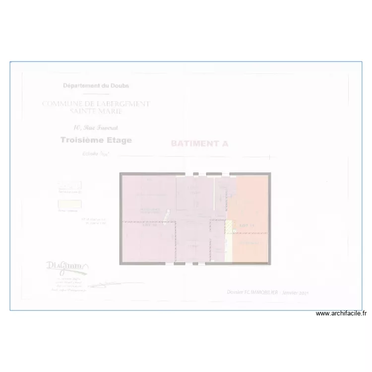 APPARTEMENT LABERGEMENT. Plan de 