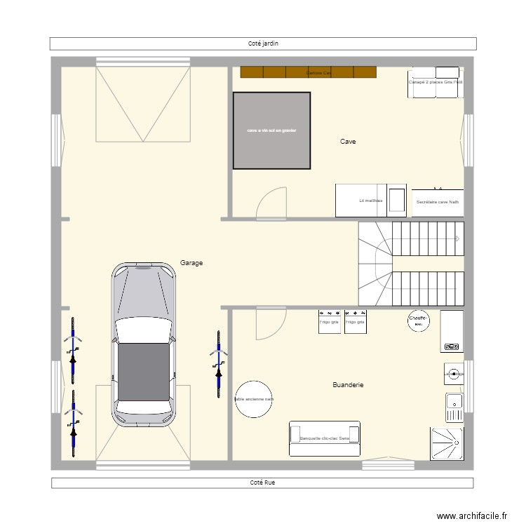 Sous sol . Plan de 0 pièce et 0 m2