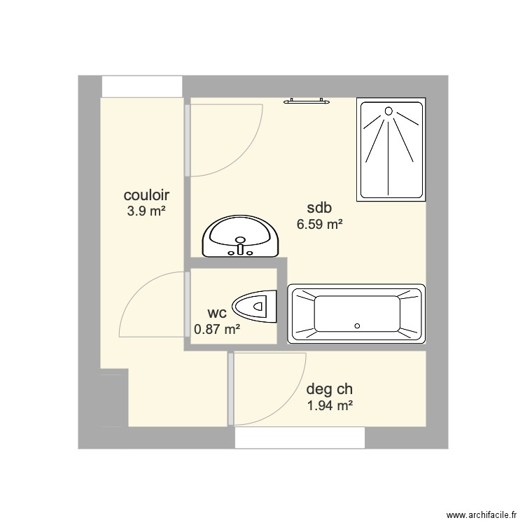 sdb seb. Plan de 0 pièce et 0 m2