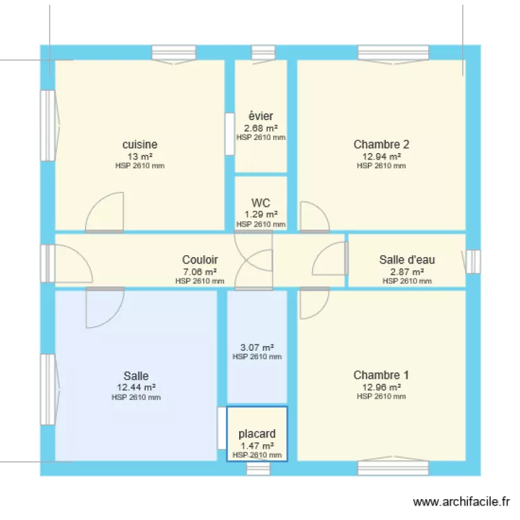 Home Mumu 1 surface. Plan de 