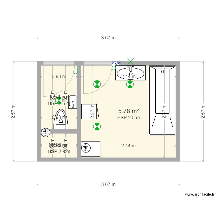 salle de bain enfant 1er. Plan de 0 pièce et 0 m2