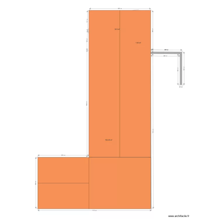 agrandissement . Plan de 