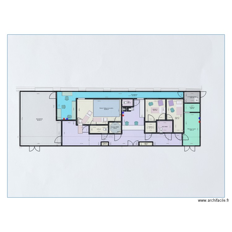 CH V10. Plan de 16 pièces et 171 m2