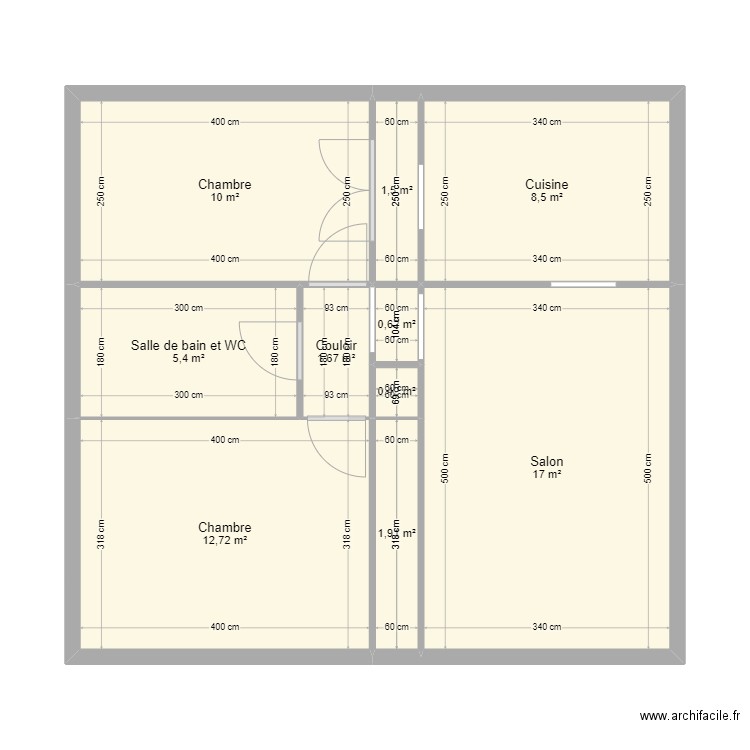 Mini Projet. Plan de 10 pièces et 60 m2