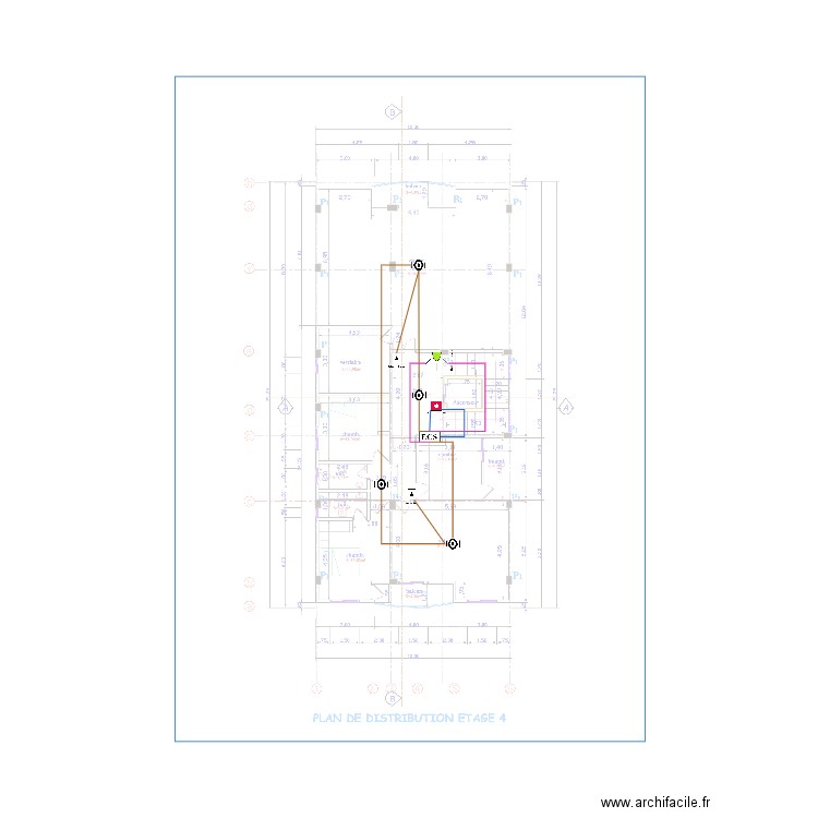 SSI étage 4. Plan de 0 pièce et 0 m2