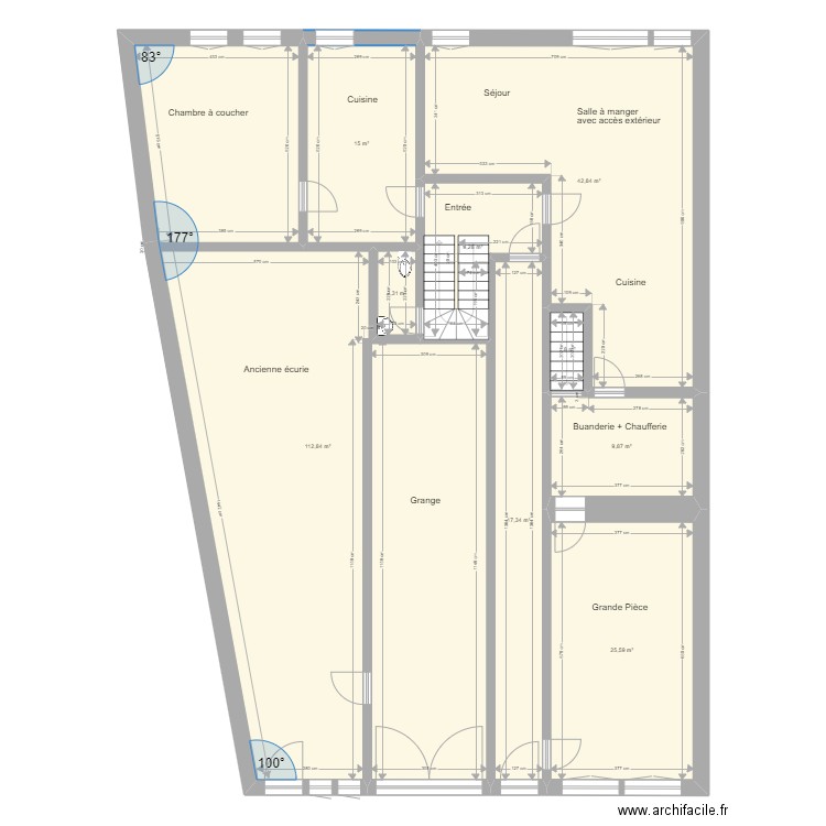 22033 - Plans Rez. Plan de 9 pièces et 237 m2