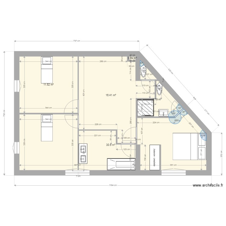 ETAGE 1 opt 2. Plan de 0 pièce et 0 m2