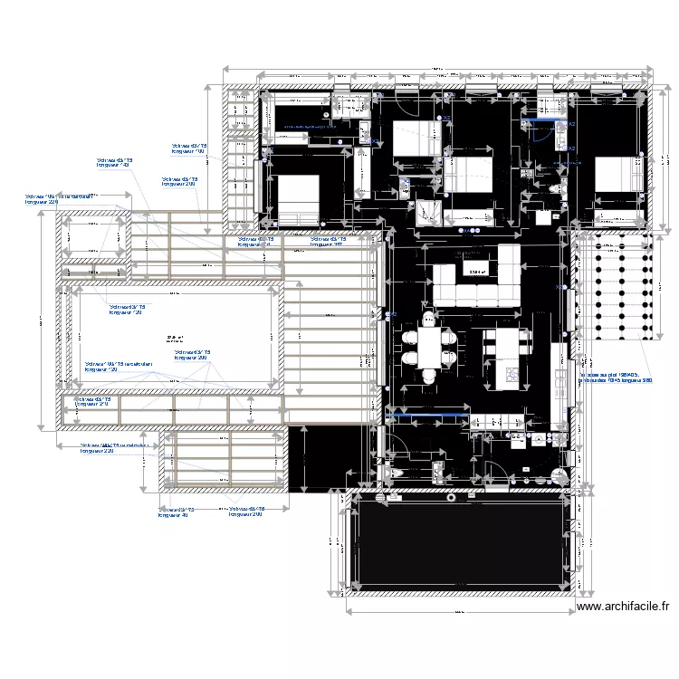 Plan Gary implantation terrasses bois structure 2. Plan de Plan Gary implantation terrasses bois structure 2. Plan de