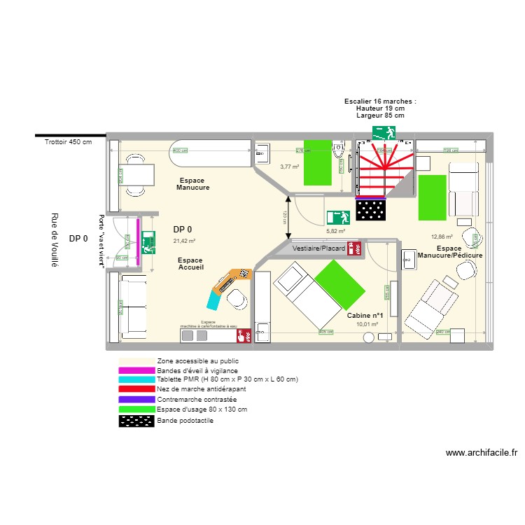 KUPALA RDC apr&egrave;s travaux. Plan de 0 pièce et 0 m2