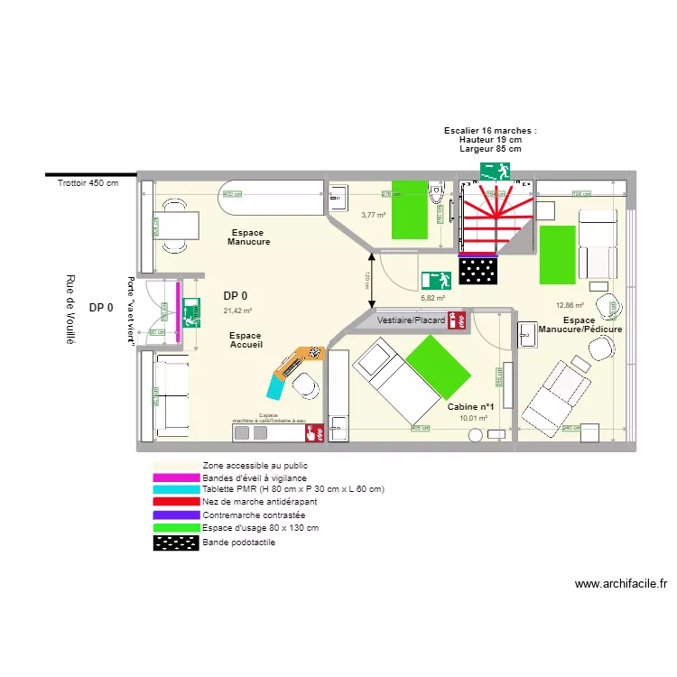 KUPALA RDC après travaux. Plan de KUPALA RDC après travaux. Plan de