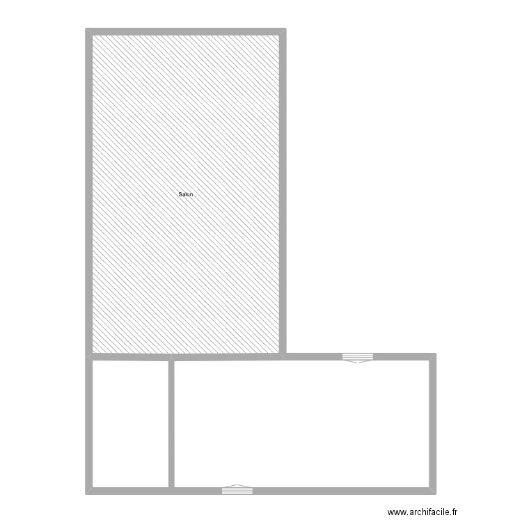 Maison . Plan de 2 pièces et 105 m2