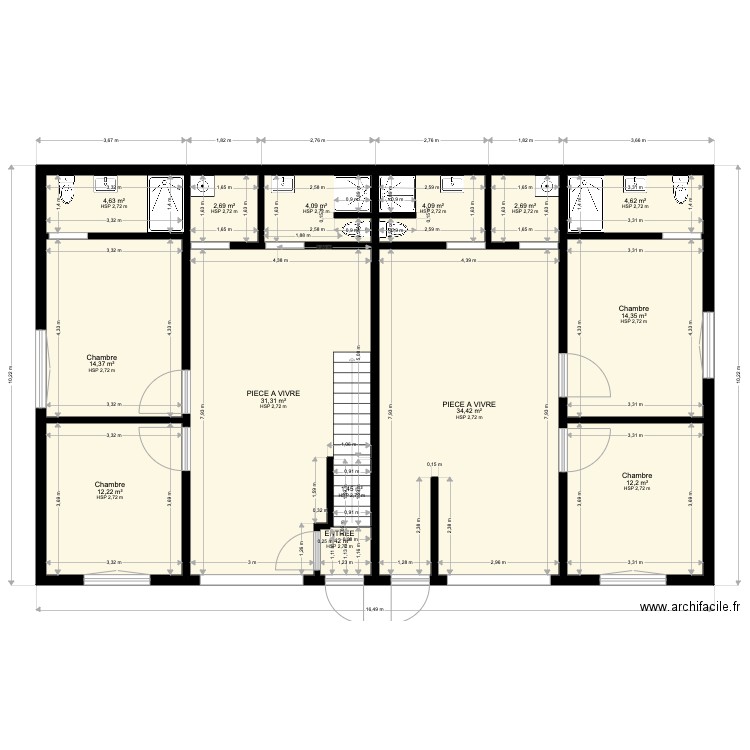 plan projet gites V6 RDC. Plan de 0 pièce et 0 m2