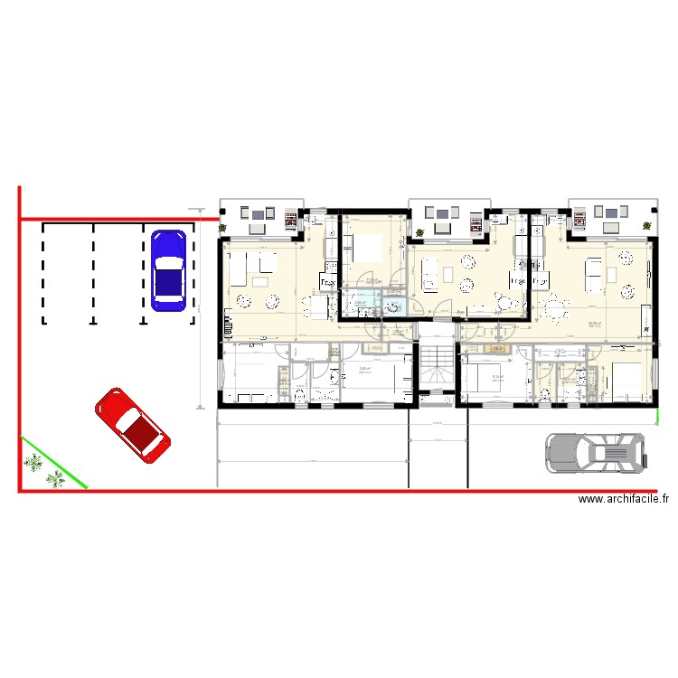 Plan logements étage. Plan de 0 pièce et 0 m2