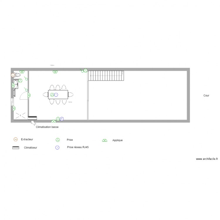 RDC Apt 1er étage v6 mezzanine. Plan de 0 pièce et 0 m2