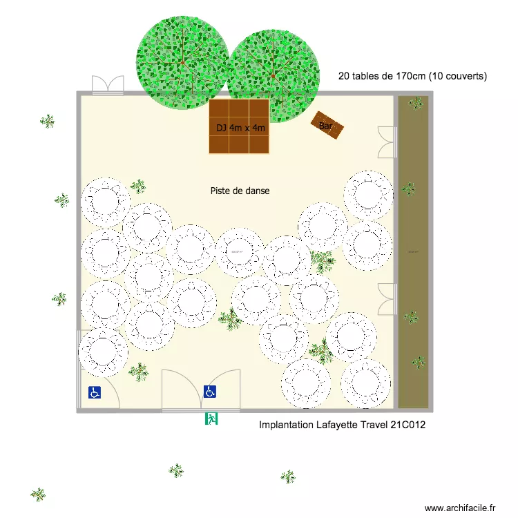 Pavillon des Oliviers implantation LT Cannes 21C012. Plan de 