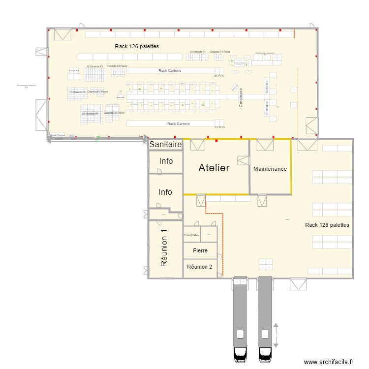 Nouveau batiment V13. Plan de 13 pièces et 1863 m2