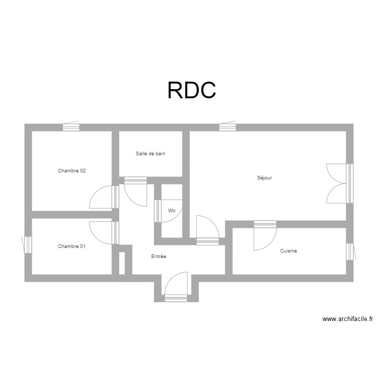 350601393. Plan de 8 pièces et 51 m2