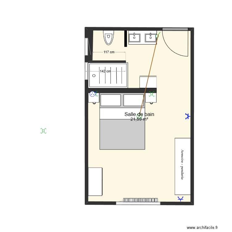 Salle de bain 1. Plan de 0 pièce et 0 m2