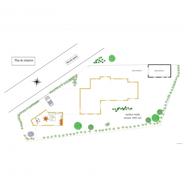 Plan extension maison. Plan de 0 pièce et 0 m2