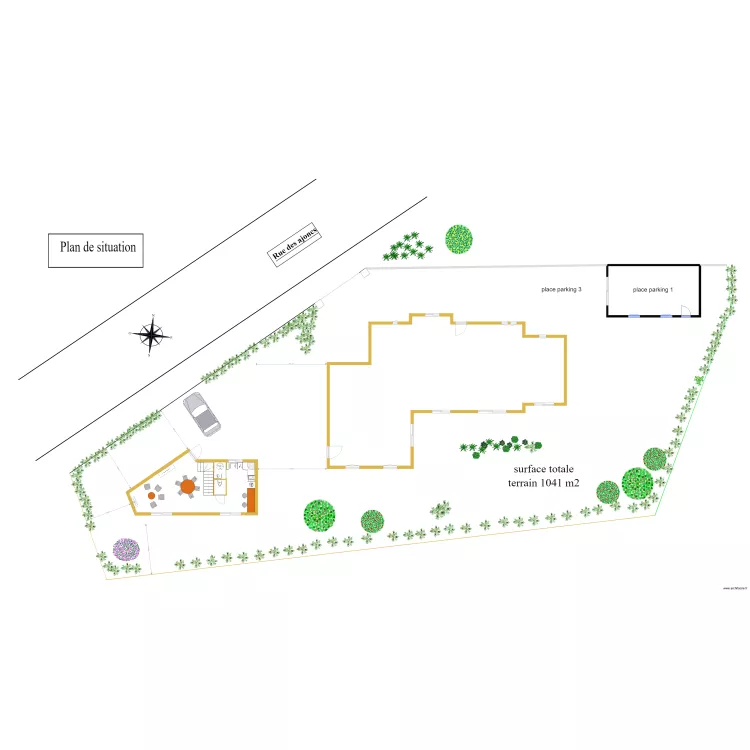 Plan extension maison. Plan de 