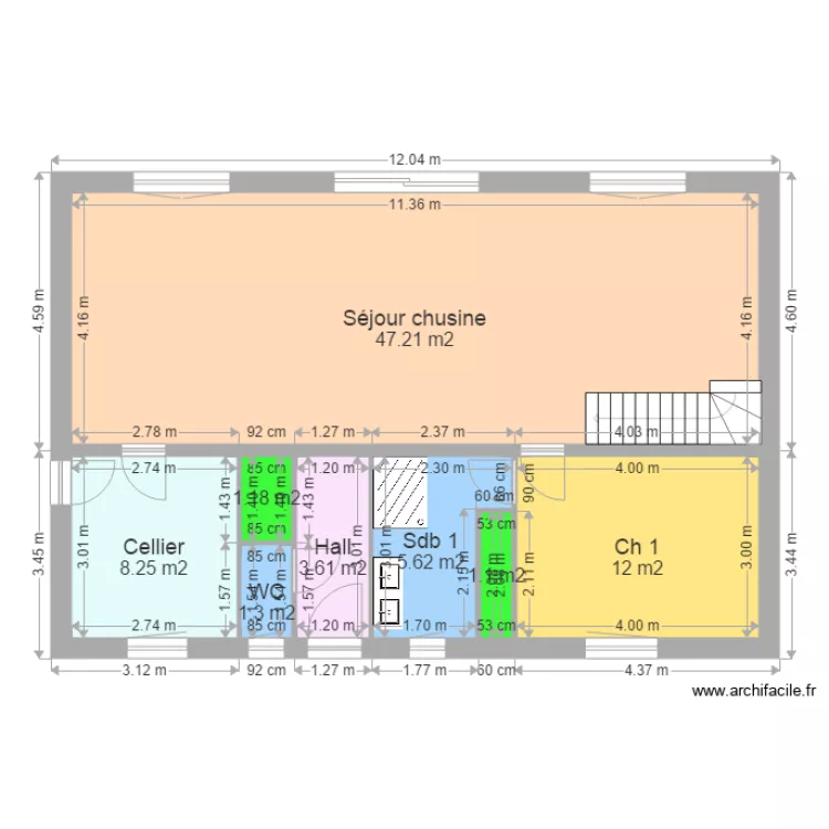 MILLE RDC. Plan de MILLE RDC. Plan de