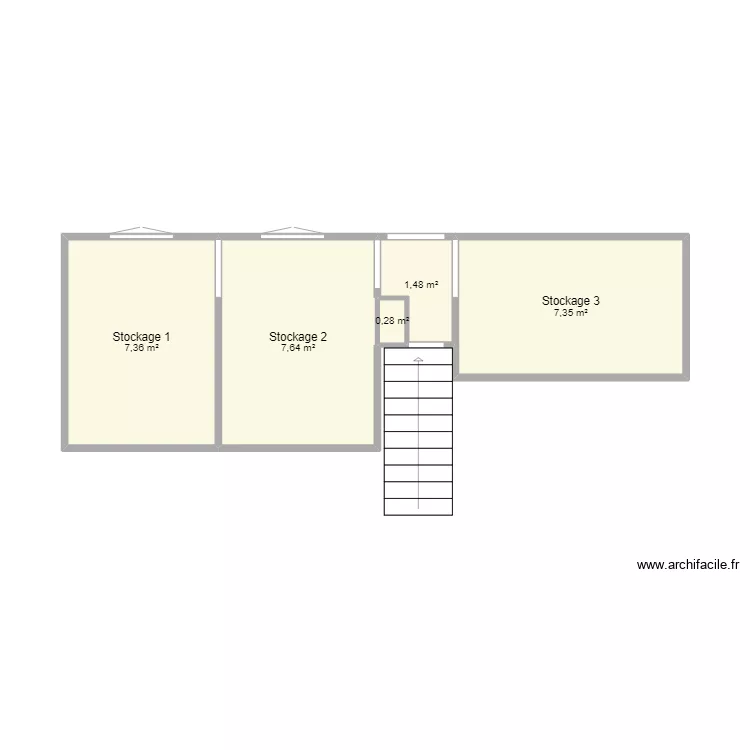 2eme &eacute;tage. Plan de 