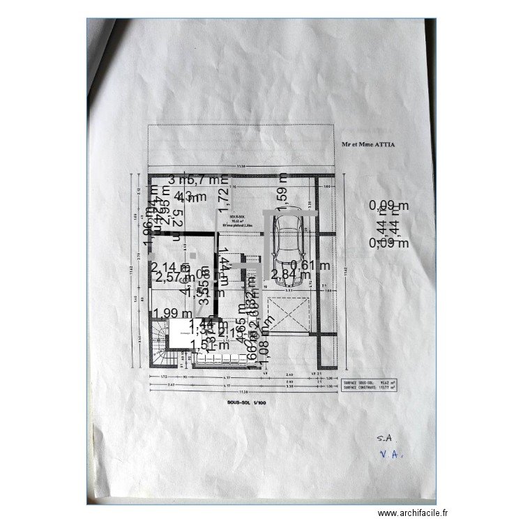 garage chasse. Plan de 1 pièce et 0 m2