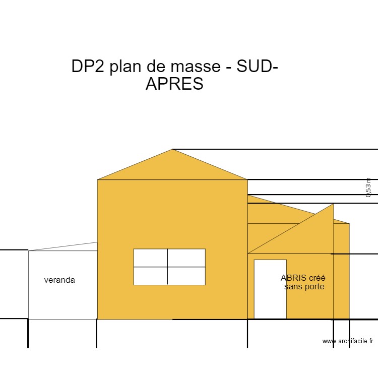 DP2 plan de masse -sud-APRES local. Plan de 0 pièce et 0 m2
