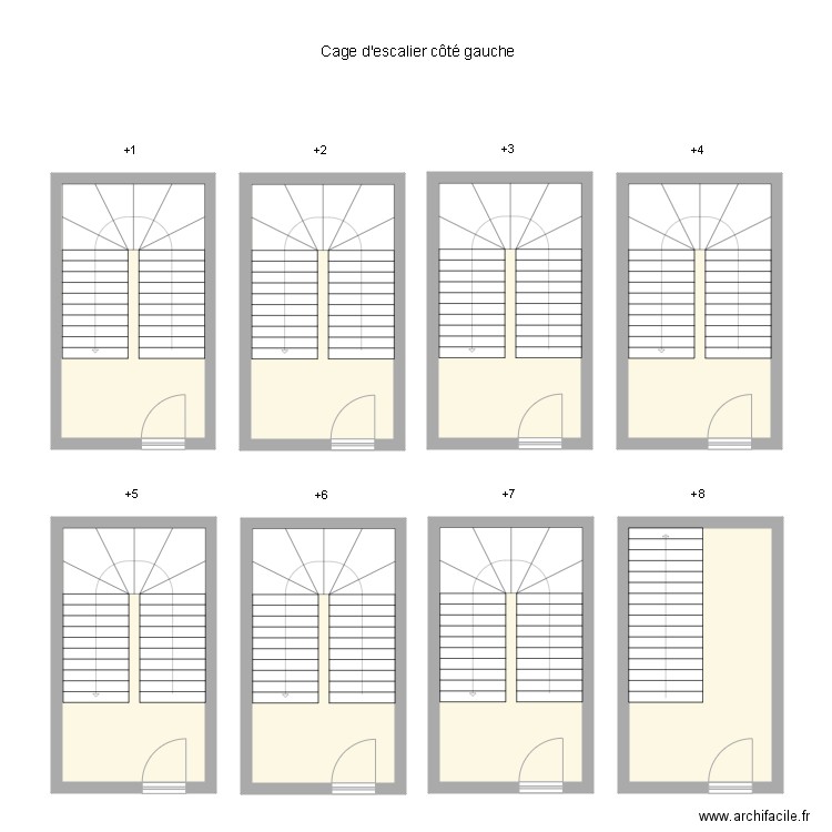  Cage d escalier gauche. Plan de 0 pièce et 0 m2