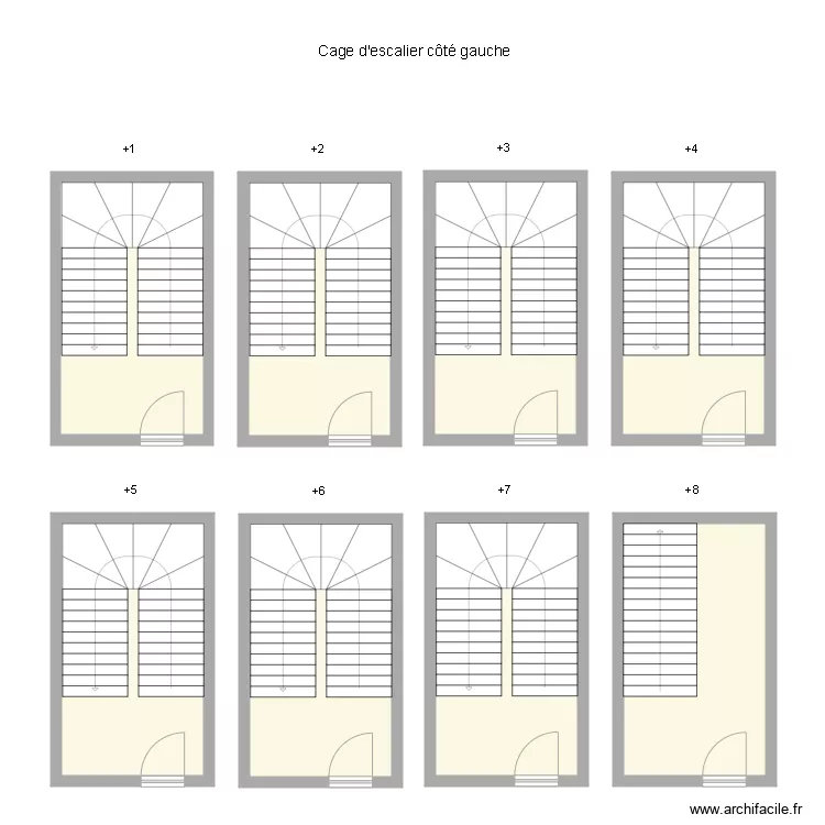  Cage d escalier gauche. Plan de 